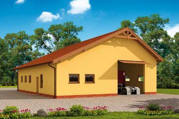  Projekt budynku gospodarczego G231 budynek gospodarczy (SLN2007) - projekt budynku parterowego - Zdjęcie 1