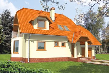  Projekt domu Gracja G1 (WRC1606) - projekt domu parterowego z poddaszem - Zdjęcie 1