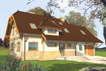  Projekt domu Greta G2 (WRC1611) - projekt domu parterowego z poddaszem - Zdjęcie 1