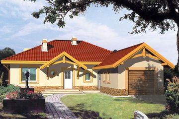  Projekt domu Kinga G1 (WRC1580) - projekt domu parterowego - Zdjęcie 1