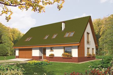  Projekt domu Kika G2 (WRC1581) - projekt domu parterowego z poddaszem - Zdjęcie 1