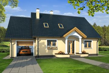  Projekt domu Siena a1g-ps (WRD1934) - projekt domu parterowego z poddaszem - Zdjęcie 1