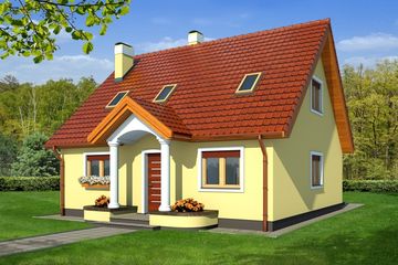  Projekt domu SALMA A (WRD1939) - projekt domu parterowego z poddaszem - Zdjęcie 1