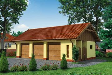  Projekt budynku gospodarczego G166 budynek gospodarczy (SLN1940) - projekt budynku parterowego - Zdjęcie 1