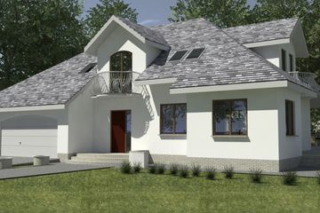  Projekt domu DJ 052 (WAM1031) - projekt domu parterowego z poddaszem - Zdjęcie 1