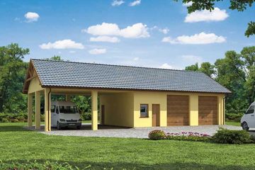  Projekt budynku gospodarczego G209 budynek gospodarczy (SLN1988) - projekt budynku parterowego - Zdjęcie 1