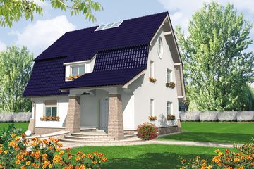  Projekt domu Karioka (WRC1585) - projekt domu parterowego z poddaszem - Zdjęcie 1