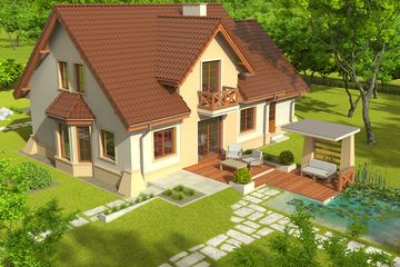  Projekt domu Andrzej G1 (WRC1882) - projekt domu parterowego z poddaszem - Zdjęcie 1