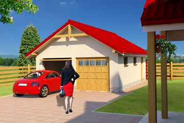  Projekt garażu G52 (KRN1020) - projekt garażu parterowego - Zdjęcie 1