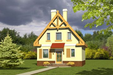  Projekt domu Alicja bez garażu [B] (WRF1031) - projekt domu parterowego z poddaszem - Zdjęcie 1