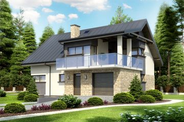  Projekt domu Aosta (KRH1317) - projekt domu parterowego z poddaszem - Zdjęcie 1