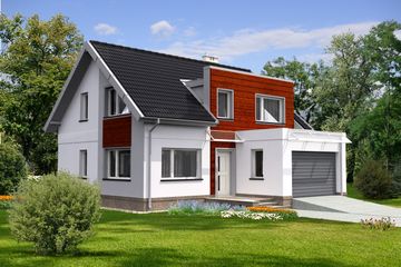  Projekt domu Essen II DCP214a (WOB1112) - projekt domu parterowego z poddaszem - Zdjęcie 1