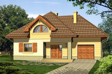  Projekt domu Mokka (WRN1139) - projekt domu parterowego z poddaszem - Zdjęcie 1