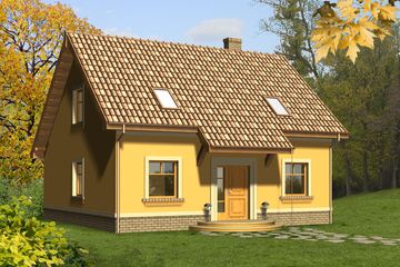  Projekt domu Alegoria (WRN1141) - projekt domu parterowego z poddaszem - Zdjęcie 1