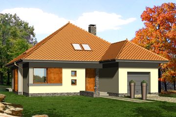  Projekt domu Abstrakcja (WRN1148) - projekt domu parterowego z poddaszem - Zdjęcie 1