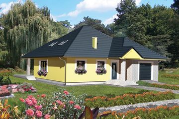  Projekt domu AB-006 (WOC1009) - projekt domu parterowego z poddaszem - Zdjęcie 1