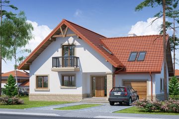  Projekt domu Itamon (WRW1034) - projekt domu parterowego z poddaszem - Zdjęcie 1