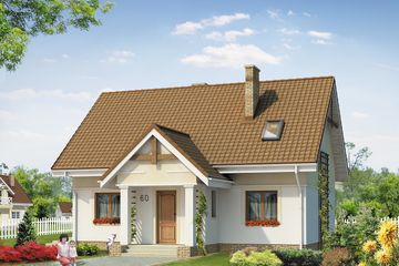 Projekt domu Sójka 2 (BSA1328) - projekt domu parterowego z poddaszem - Zdjęcie 1