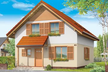  Projekt domu Praktyczny B (WAH1042) - projekt domu parterowego z poddaszem - Zdjęcie 3