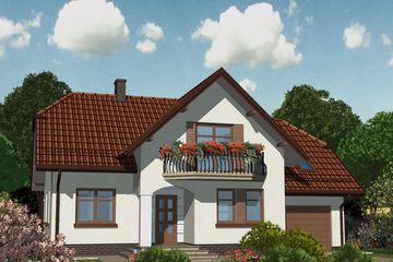  Projekt domu APS 115 (LUA1136) - projekt domu parterowego z poddaszem - Zdjęcie 1