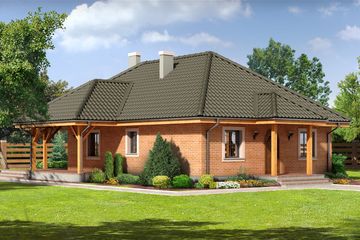  Projekt domu Sabinów 3 (KRP1280) - projekt domu parterowego - Zdjęcie 1