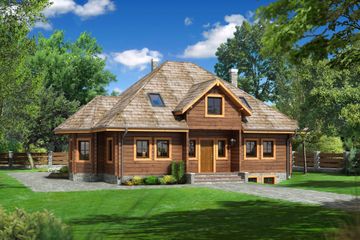  Projekt domu Zagórzyn (KRP1281) - projekt domu parterowego z poddaszem - Zdjęcie 1