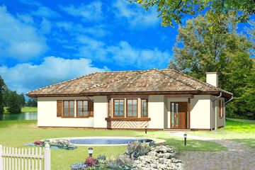  Projekt domu Kujawiak (WAH1173) - projekt domu parterowego - Zdjęcie 1