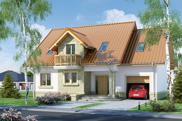  Projekt domu Bonita (WRW1158) - projekt domu parterowego z poddaszem - Zdjęcie 1