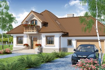  Projekt domu Tyberiusz 2 (WRW1162) - projekt domu parterowego z poddaszem - Zdjęcie 1