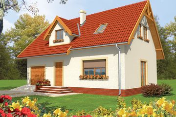  Projekt domu Dobromiła G1 (WRC1357) - projekt domu parterowego z poddaszem - Zdjęcie 1