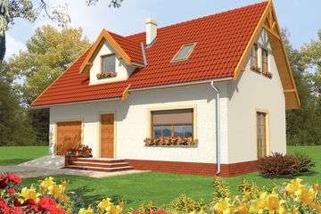  Projekt domu Dobromiła II G1 (WRC1358) - projekt domu parterowego z poddaszem - Zdjęcie 1