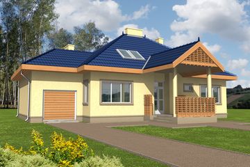  Projekt domu Dobrusia G1 (WRC1359) - projekt domu parterowego z poddaszem - Zdjęcie 1