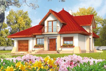  Projekt domu Orchidea G1 (WRC1172) - projekt domu parterowego z poddaszem - Zdjęcie 1