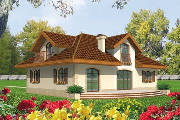  Projekt domu Marysia G1 (WRC1030) - projekt domu parterowego z poddaszem - Zdjęcie 1
