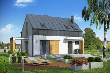  Projekt domu Eco 3 bez garażu [B] (WRF1467) - projekt domu parterowego z poddaszem - Zdjęcie 1