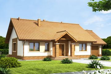  Projekt domu Daktyl 3 (WOF1034) - projekt domu parterowego - Zdjęcie 1