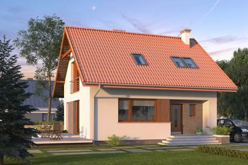  Projekt domu Jagoda (BSA1880) - projekt domu parterowego z poddaszem - Zdjęcie 1