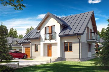  Projekt domu Bruno (BSE1034) - projekt domu parterowego z poddaszem - Zdjęcie 1