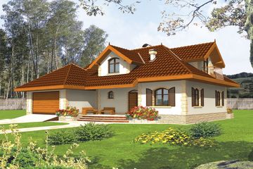  Projekt domu Marysia II G2 (WRC1032) - projekt domu parterowego z poddaszem - Zdjęcie 1