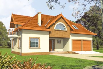  Projekt domu Marzenka G2 (WRC1036) - projekt domu parterowego z poddaszem - Zdjęcie 1