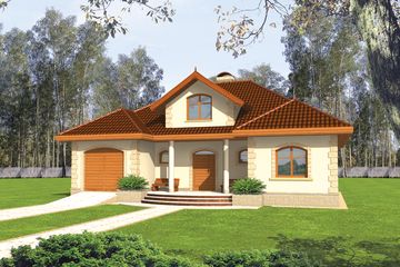  Projekt domu Maura G1 (WRC1039) - projekt domu parterowego z poddaszem - Zdjęcie 1