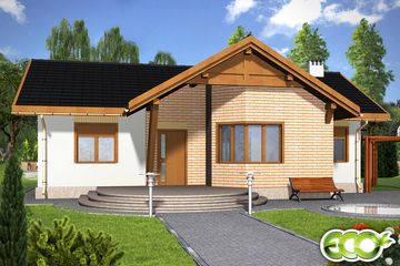  Projekt domu Skowronek II bez garażu [B] (WRF1469) - projekt domu parterowego - Zdjęcie 1