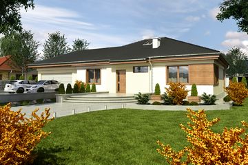  Projekt domu Tomaszek III z garażem 2-st. [A1] (WRF1473) - projekt domu parterowego - Zdjęcie 1