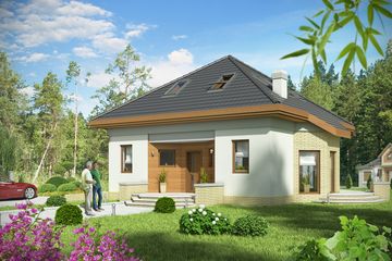  Projekt domu Szpak trend bez garażu [B] (WRF1475) - projekt domu parterowego z poddaszem - Zdjęcie 1