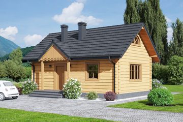  Projekt domu Hoczew mała 3 (KRP1487) - projekt domu parterowego - Zdjęcie 1