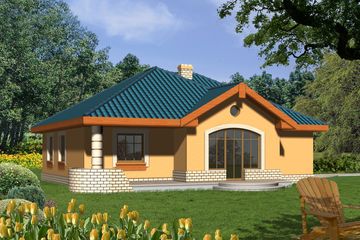  Projekt domu Lazur (WRN1004) - projekt domu parterowego - Zdjęcie 1