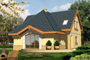  Projekt domu Mika (WRN1005) - projekt domu parterowego z poddaszem - Zdjęcie 1