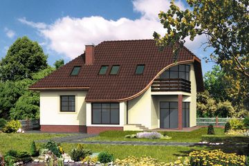  Projekt domu WB-0015 (KRA3567) - projekt domu parterowego z poddaszem - Zdjęcie 1