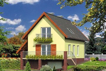  Projekt domu WB-0018 (KRA3569) - projekt domu parterowego z poddaszem - Zdjęcie 1