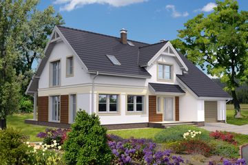  Projekt domu Heidelberg II DCP207a (WOB1117) - projekt domu parterowego z poddaszem - Zdjęcie 1